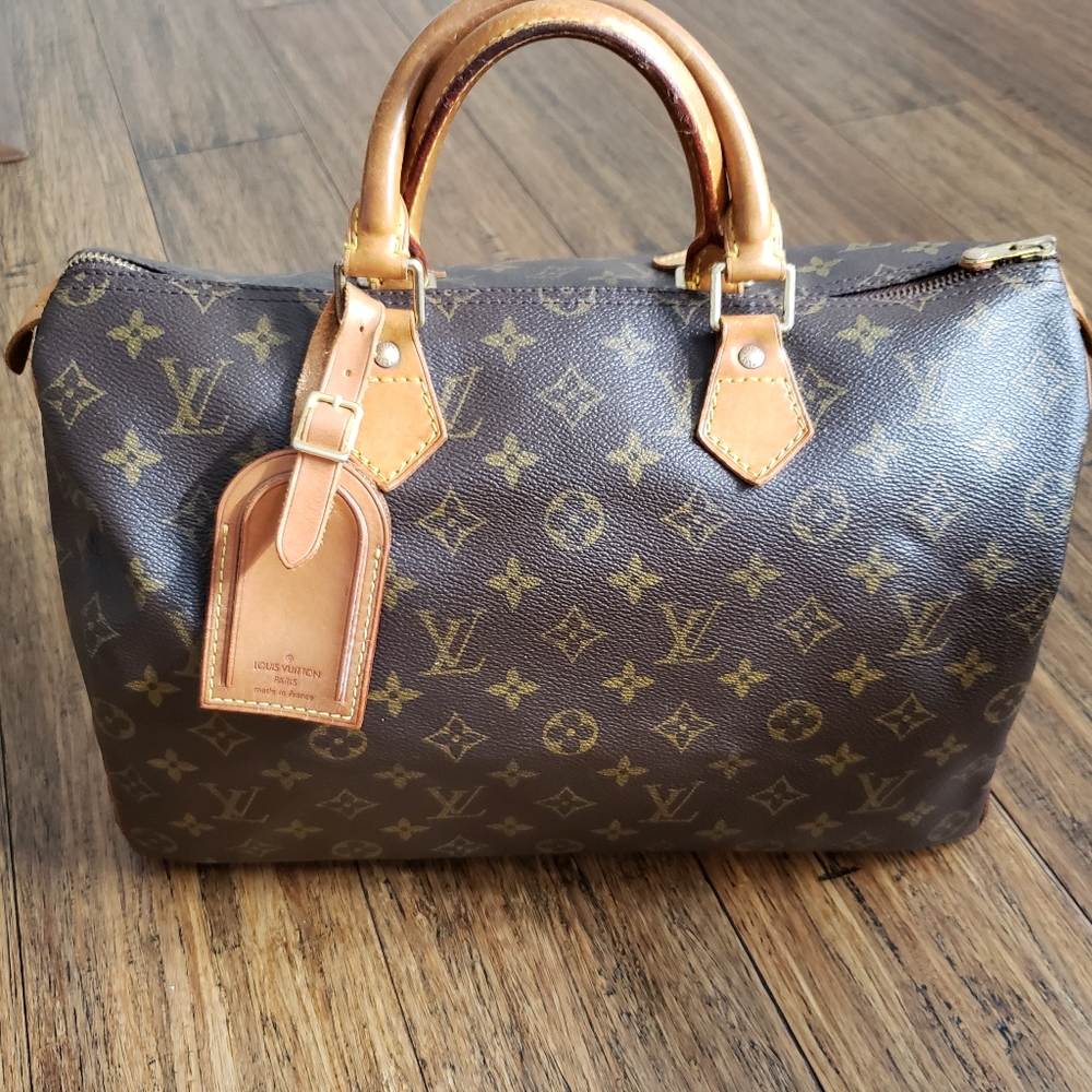 💖100% Authentic Vintage LOUIS VUITTON Monogram Speedy 35 *with FREE Bag Tag